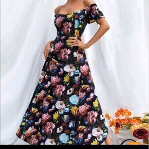 FLORAL MAXI PREMIUM SPECIAL EVENT DRESS